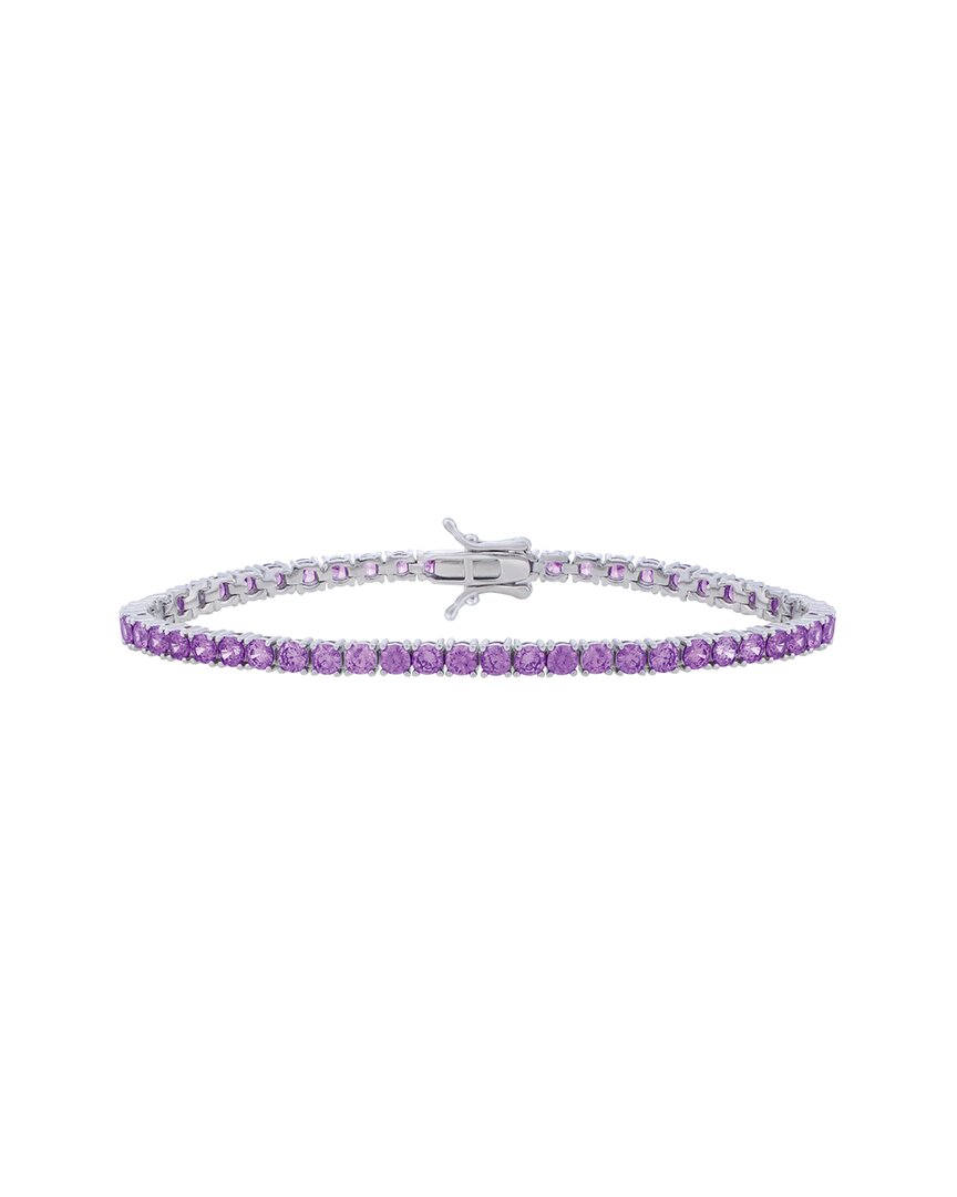 Italian Silver Silver Cz Tennis Bracelet