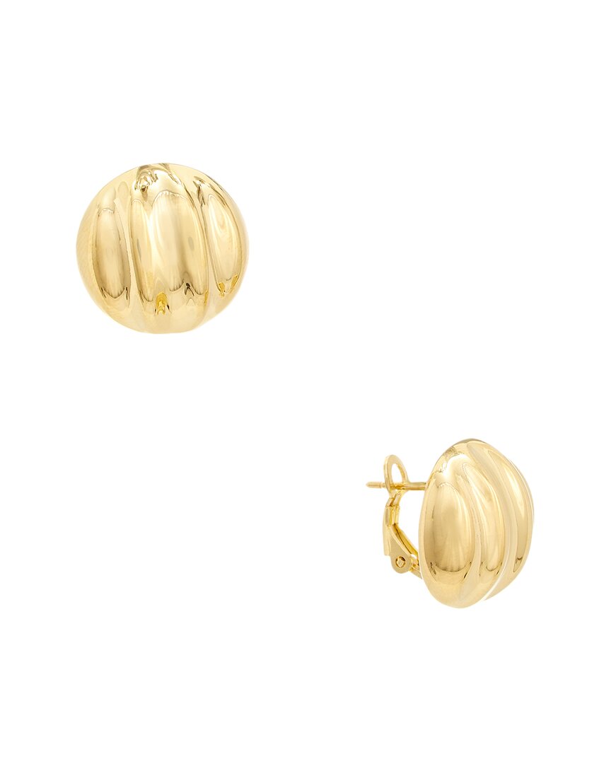 Italian Silver 14k Plated Silver Cz Earrings