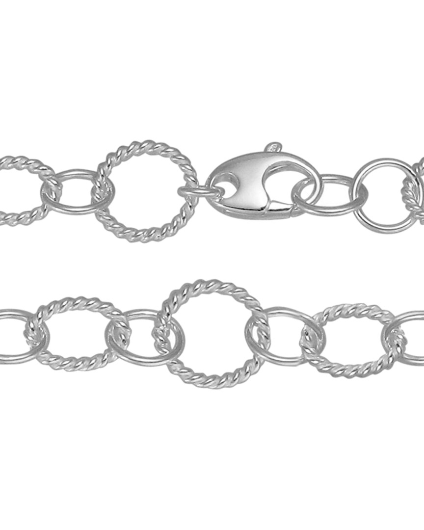 Italian Silver Ropes & Rings Chain Necklace