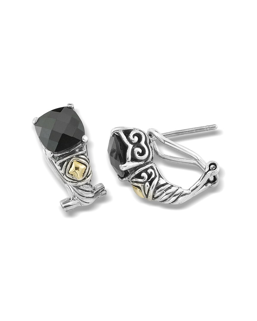 Samuel B. Black Spinel Hoop Earrings In Black