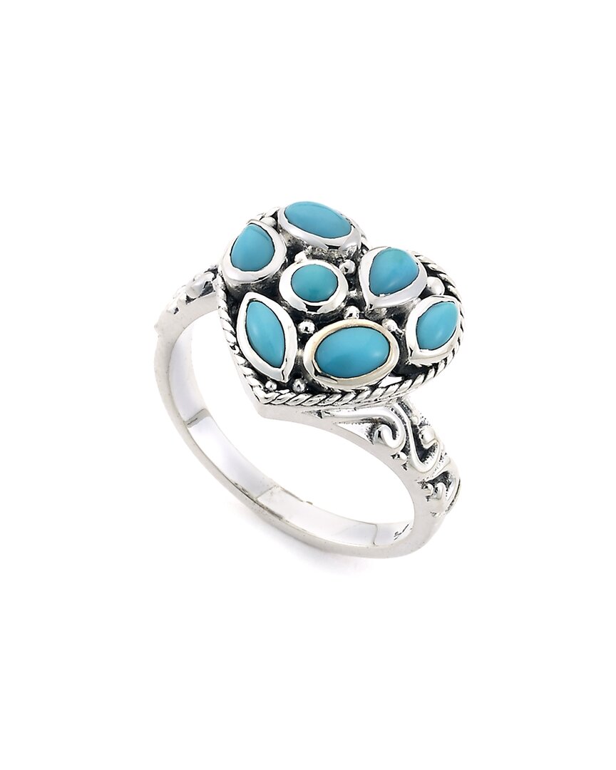Samuel B. Silver 0.92 Ct. Tw. Sleeping Beauty Turquoise Ring