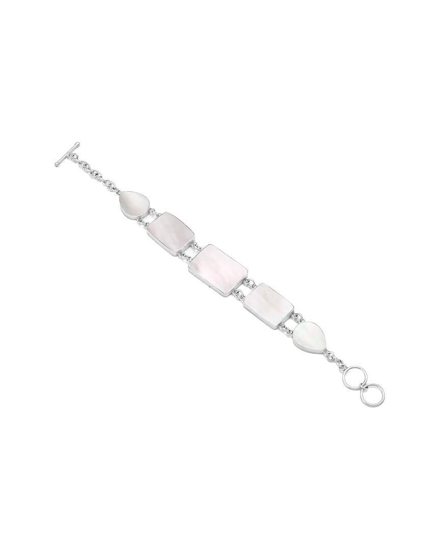 Samuel B. Silver Pearl Toggle Bracelet