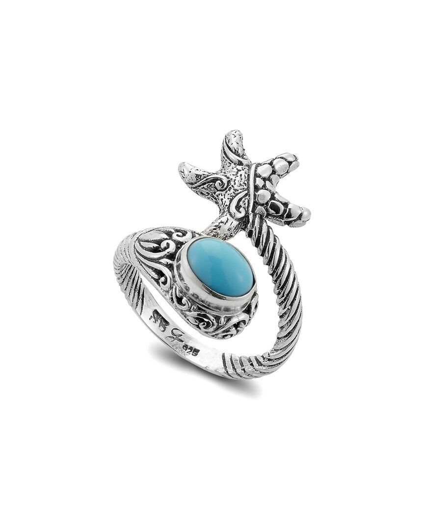Samuel B. Silver 1.60 Ct. Tw. Sleeping Beauty Turquoise Ring In Metallic
