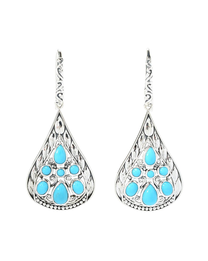 Samuel B. Silver Sleeping Beauty Turquoise Earrings