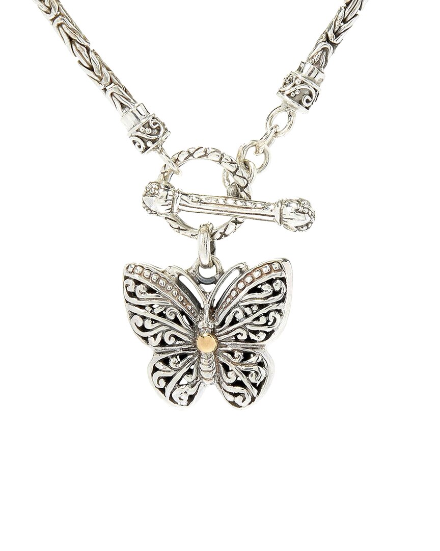 Samuel B. Silver & 18k Necklace In Metallic