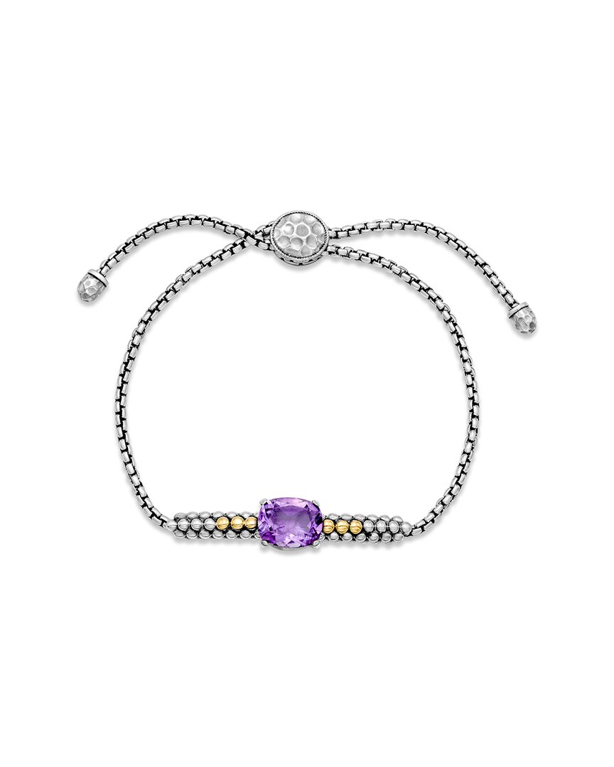 Samuel B. Silver & 18k 3.00 Ct. Tw. Amethyst Bracelet