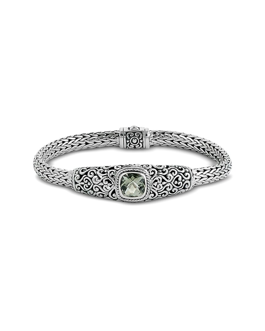 Samuel B. Silver Green Amethyst Bracelet In Metallic