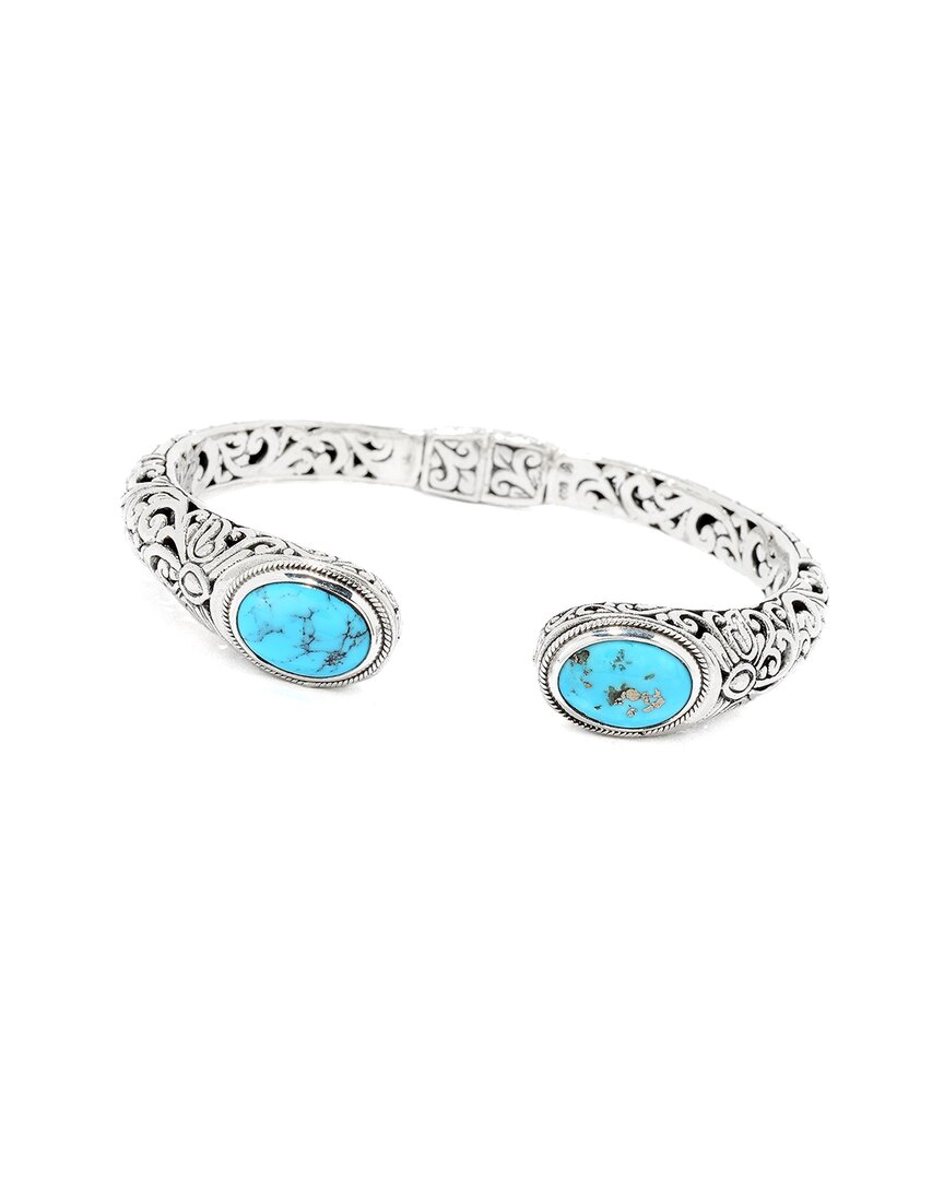 Samuel B. Silver Persian Turquoise Bracelet In Metallic