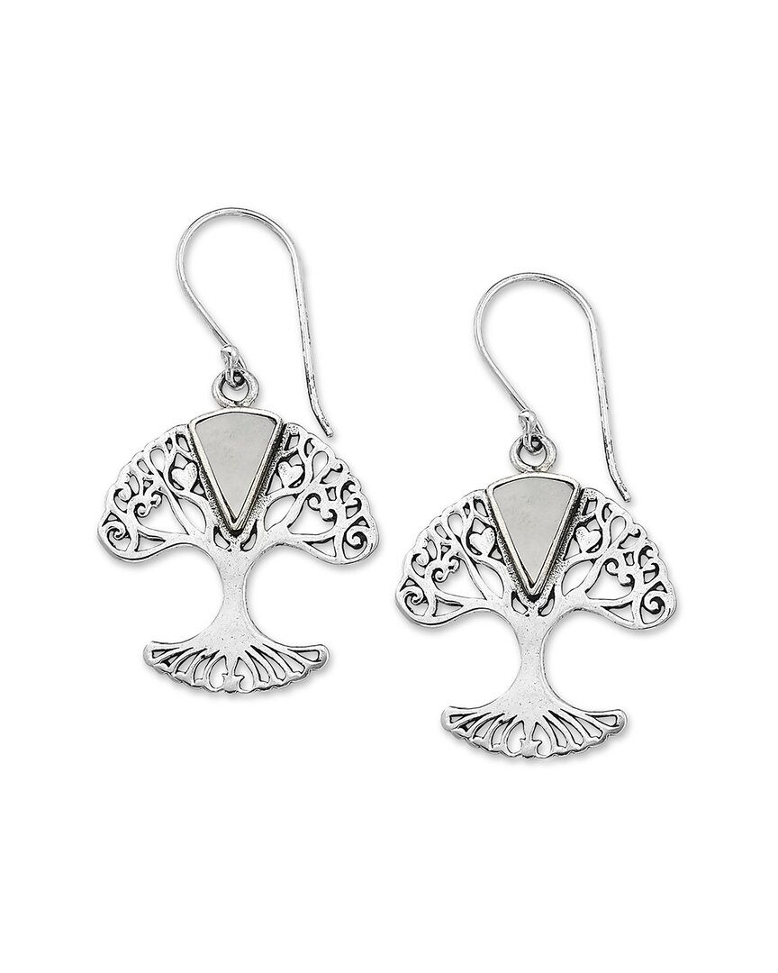 Samuel B. Silver Pearl Earrings In Metallic