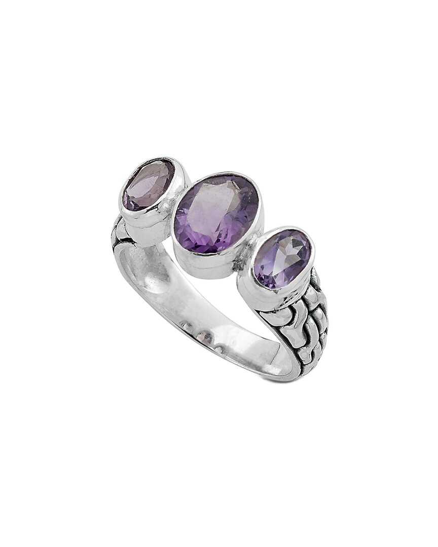 Samuel B. Silver 1.94 Ct. Tw. Amethyst Ring In Metallic