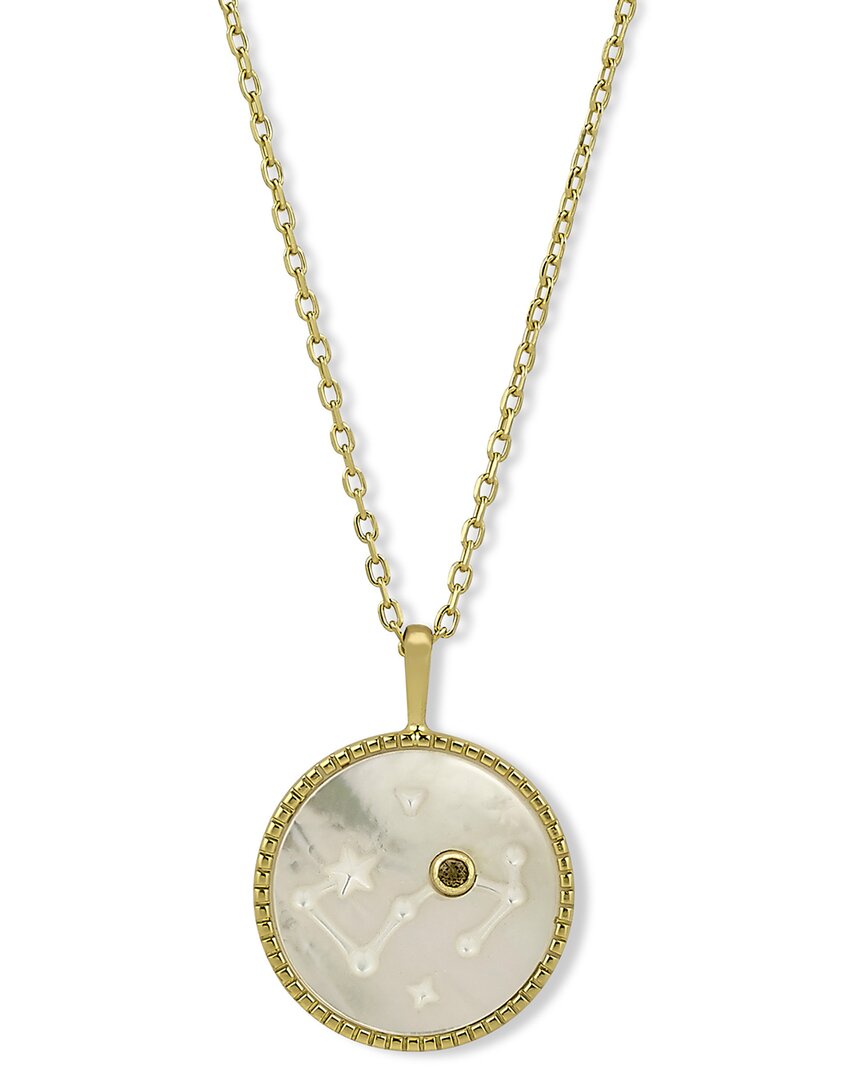 Samuel B. Silver & 18k 0.10 Ct. Tw. Smoky Quartz & Pearl Necklace In Gold