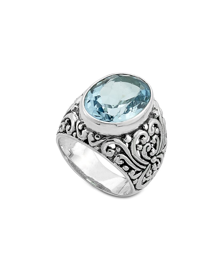 Samuel B. Silver 5.50 Ct. Tw. Blue Topaz Ring In Silver