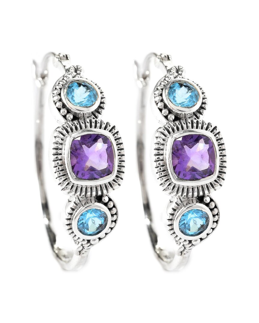 Samuel B. Silver 2.94 Ct. Tw. Gemstone Earrings In Metallic