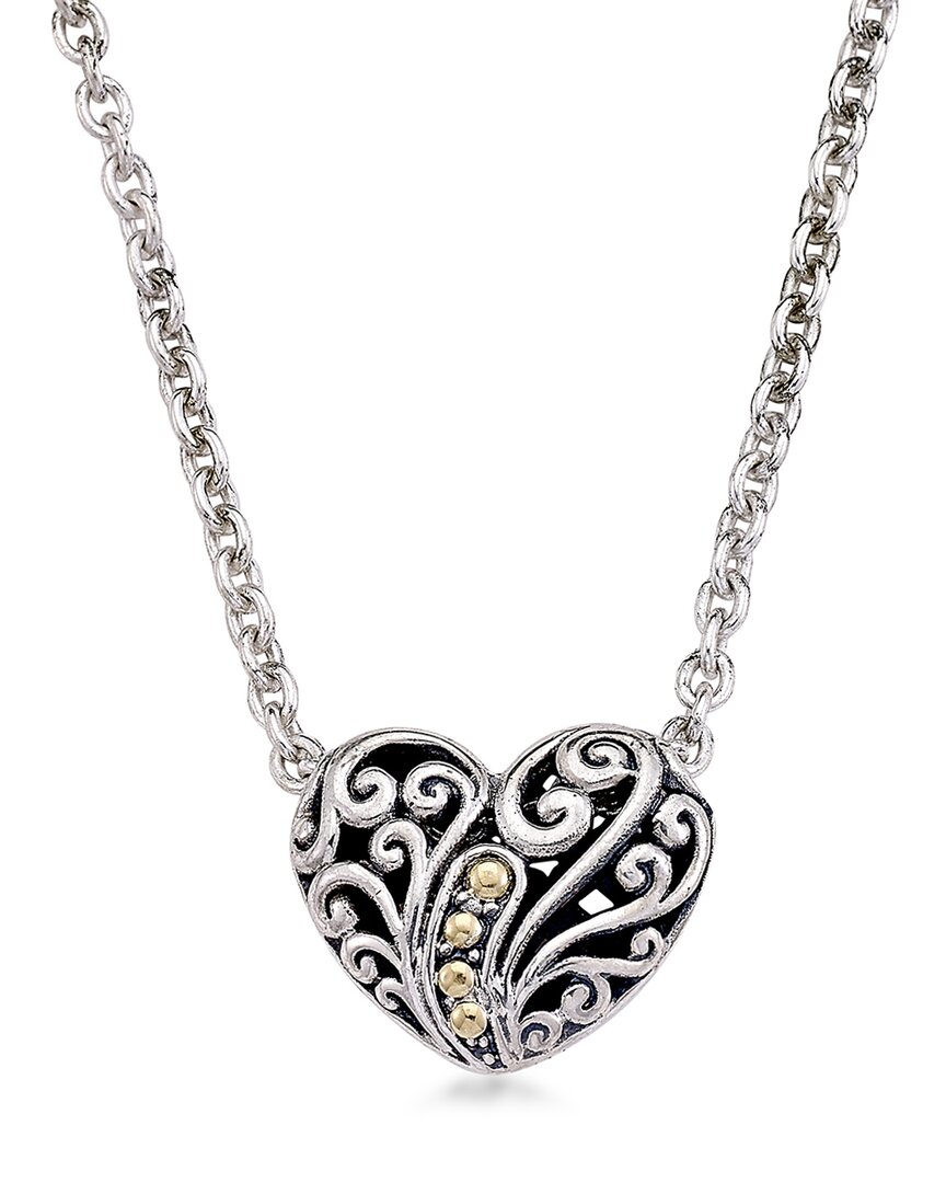 Samuel B. Silver & 18k Necklace In Metallic