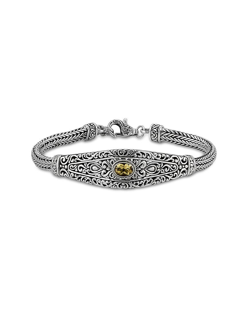 Samuel B. Silver 0.80 Ct. Tw. Citrine Bracelet In Metallic
