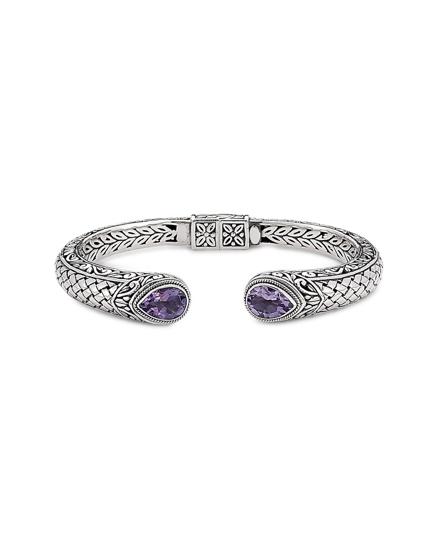 Samuel B. Silver 4.40 Ct. Tw. Amethyst Bracelet In Metallic