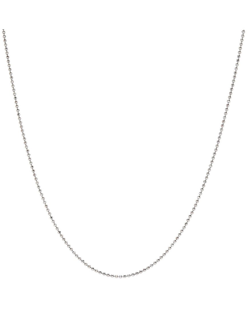 Samuel B. Ss 32 1.2mm Diamond Cut Ball Chain In Metallic