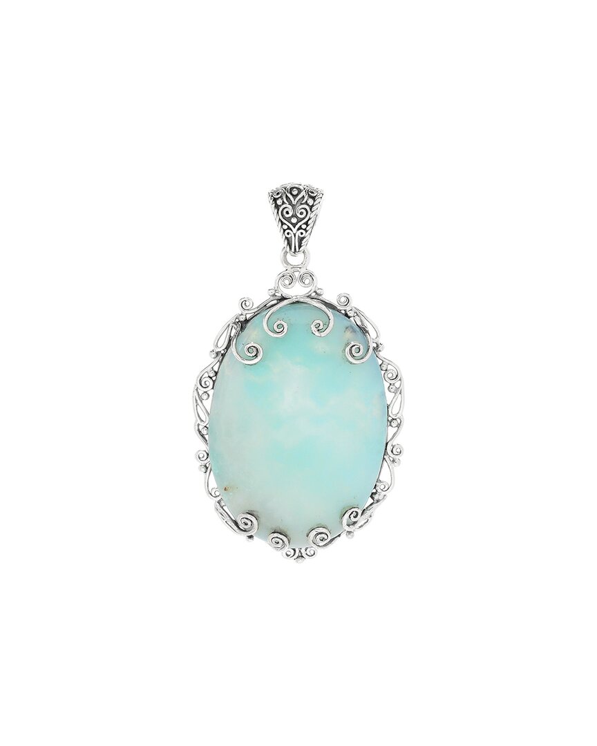Samuel B. Silver 28.35 Ct. Tw. Aquaphrase Pendant In Silver