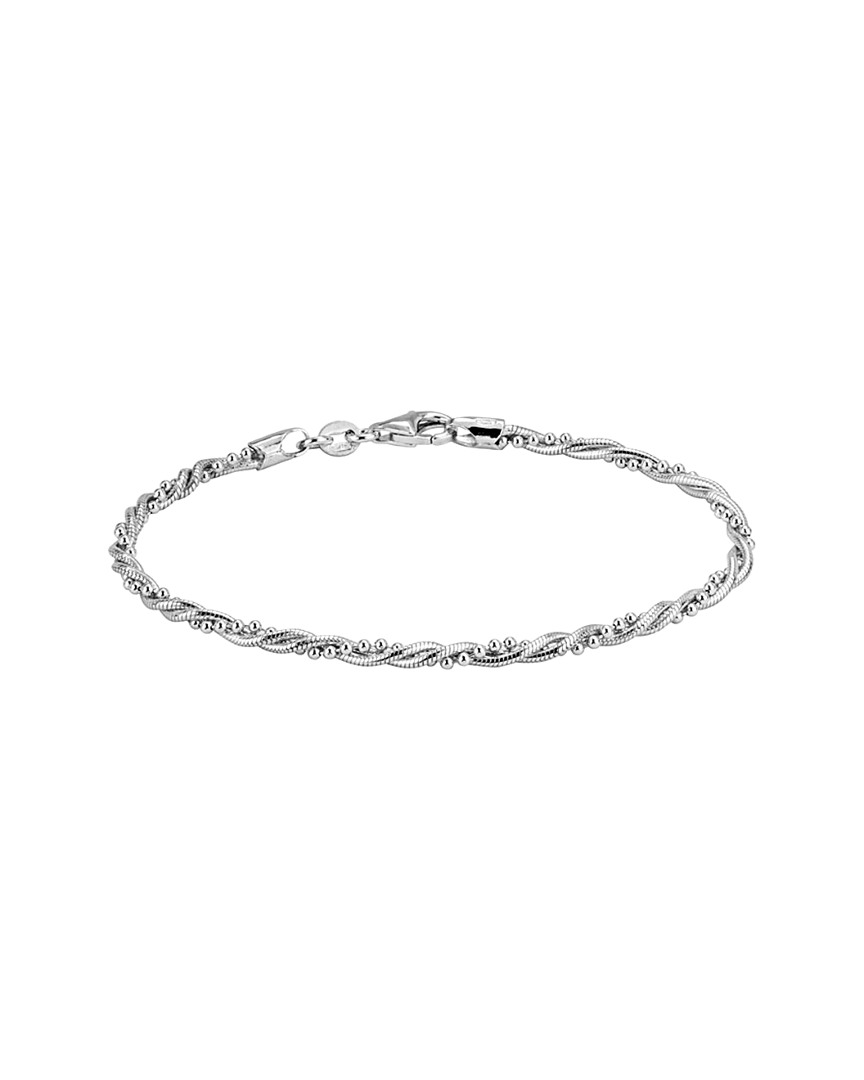 Italian Silver Silver Bracelet In Metallic