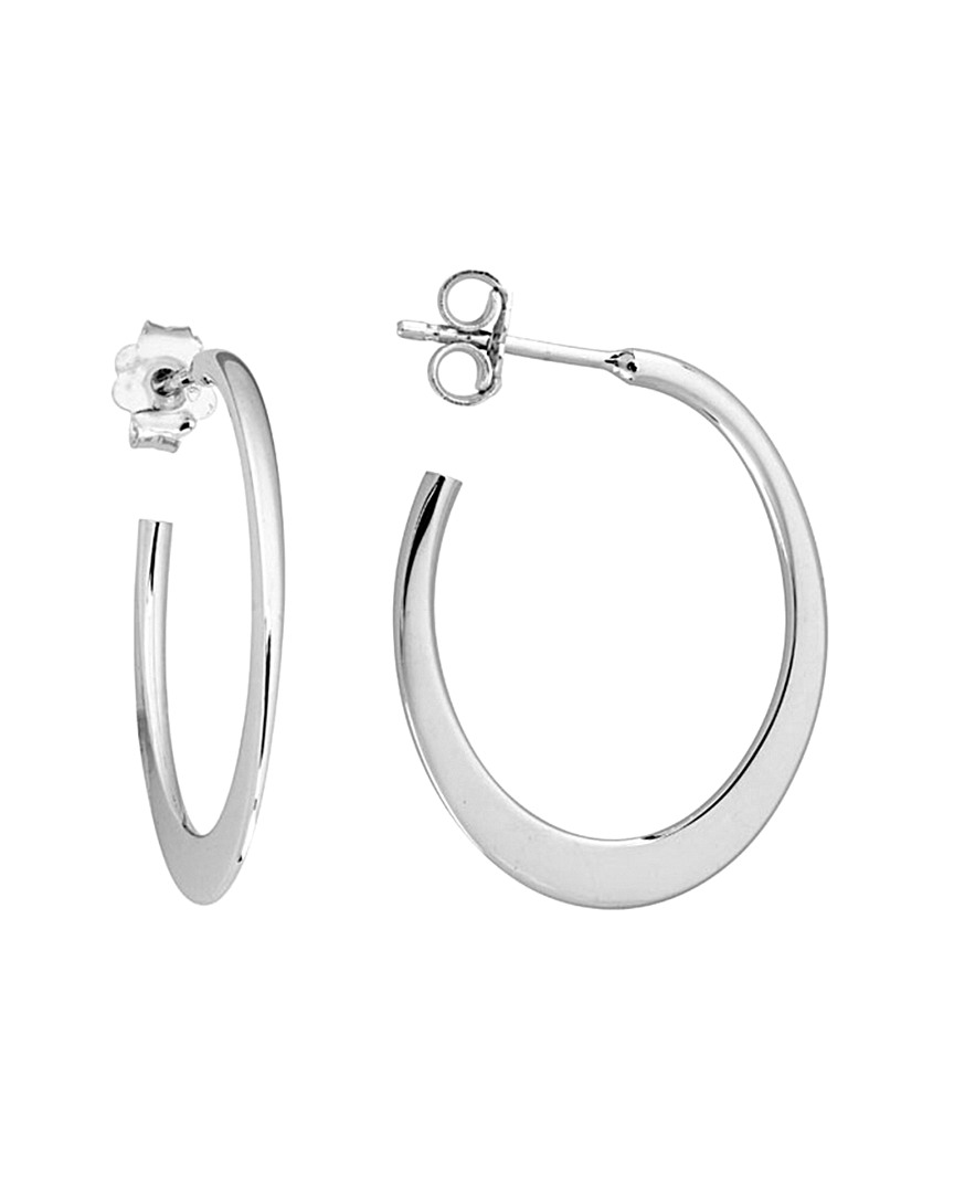 Italian Silver Silver Earrings In Metallic