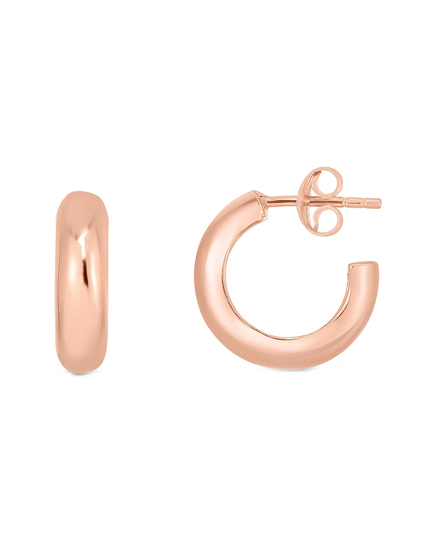 Sphera Milano 14k Rose Gold Vermeil Polished Small Hoops