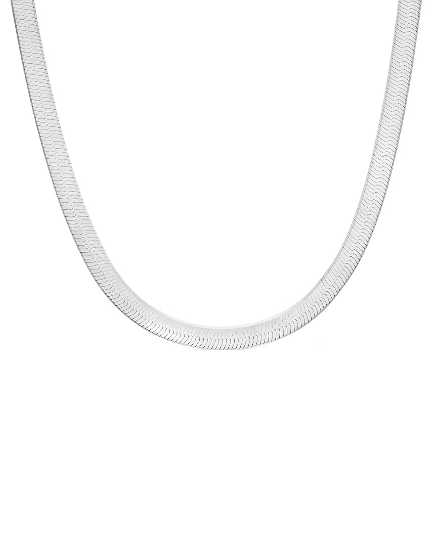 Sphera Milano 14k Over Silver Herringbone Snake Necklace