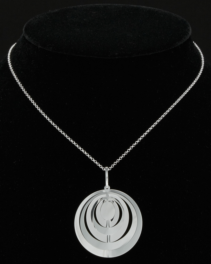 Italian Silver Wind Chime Necklace