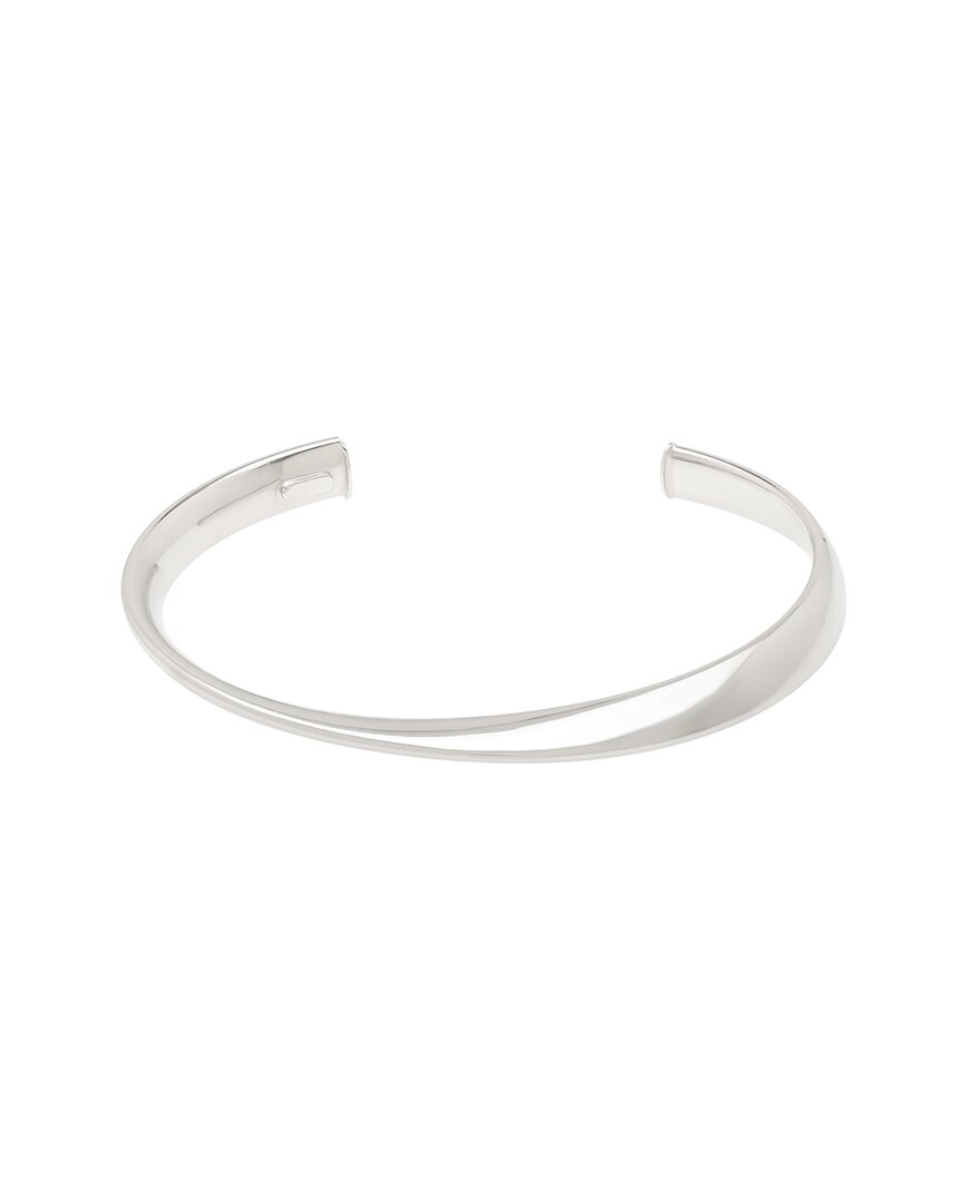 Italian Silver Sculpted Bangle Bracelet