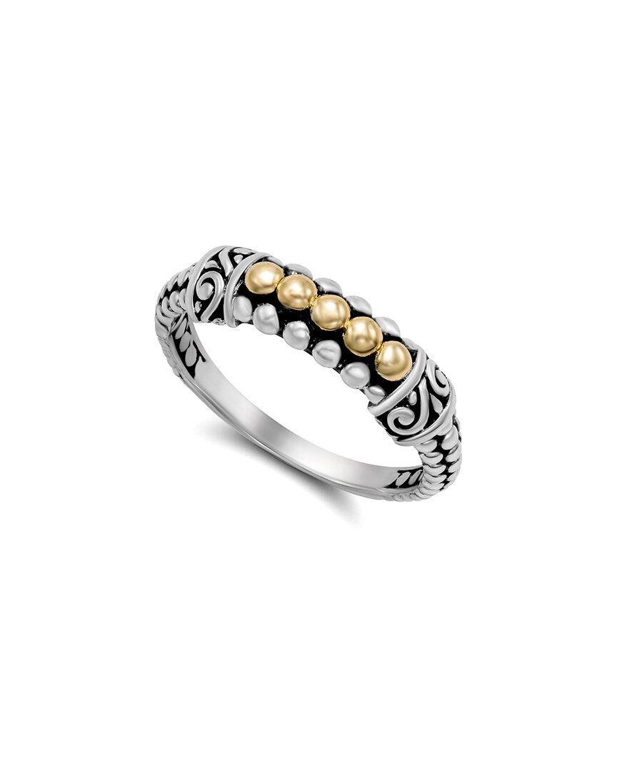Samuel B. 18k & Silver Scrollwork Ring