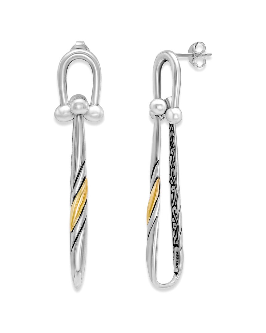 Samuel B. 18k & Silver Elongated Drop Earrings