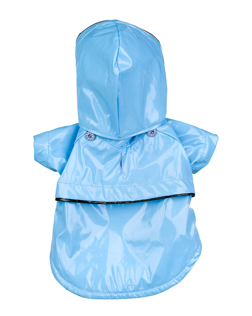 Shop Pet Life Baby Blue Waterproof Adjustable Pet Raincoat