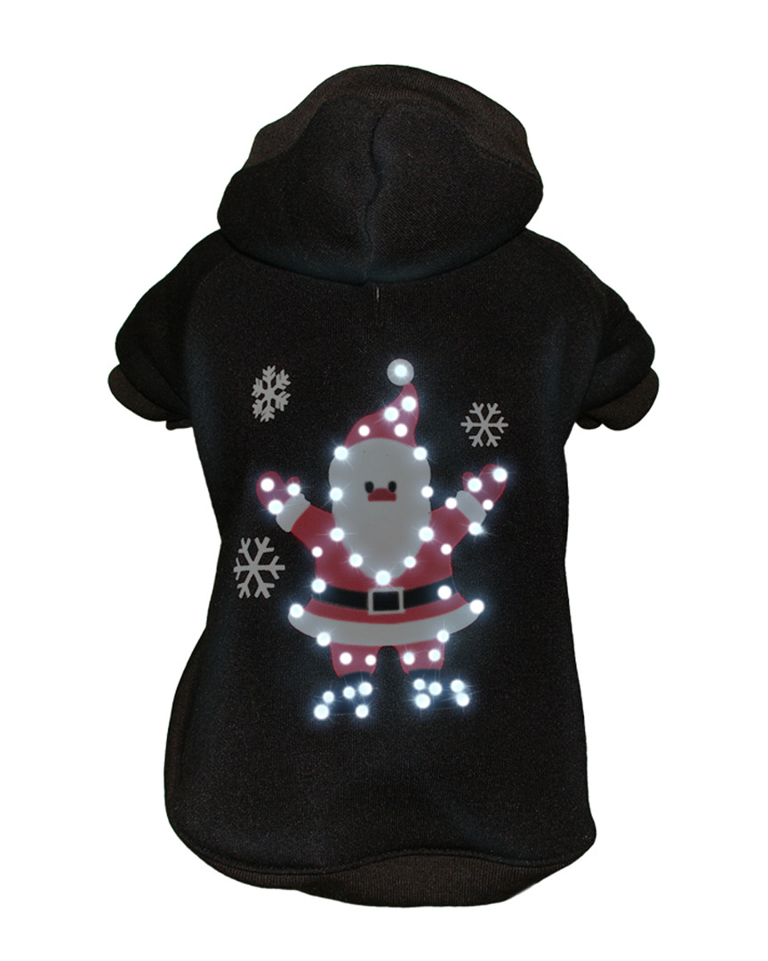 Shop Pet Life Led Lighting Juggling Santa Hooded Sweater