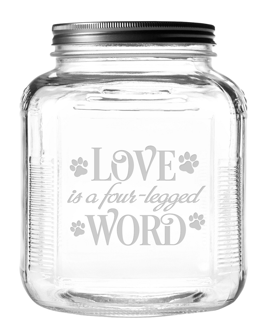 Susquehanna Glass Four-legged Word Gallon Treat Jar