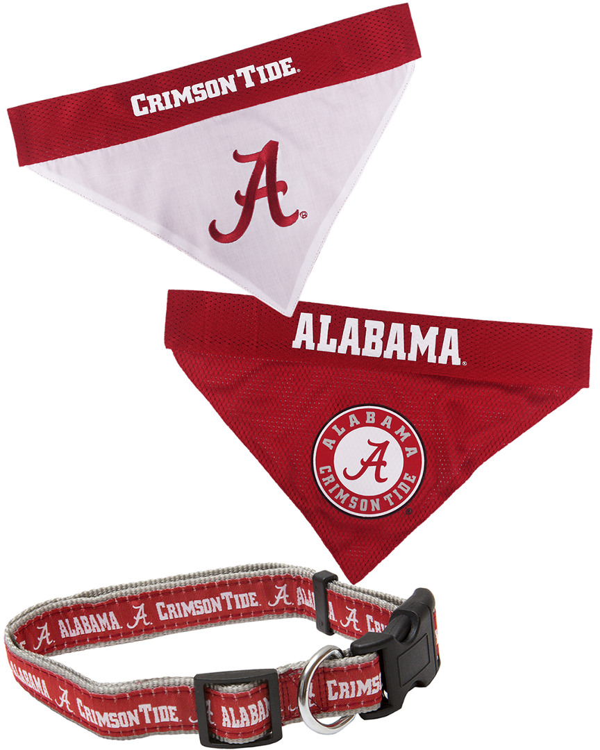 Pets First Alabama Crimson Tide Collar & Reversible Bandana